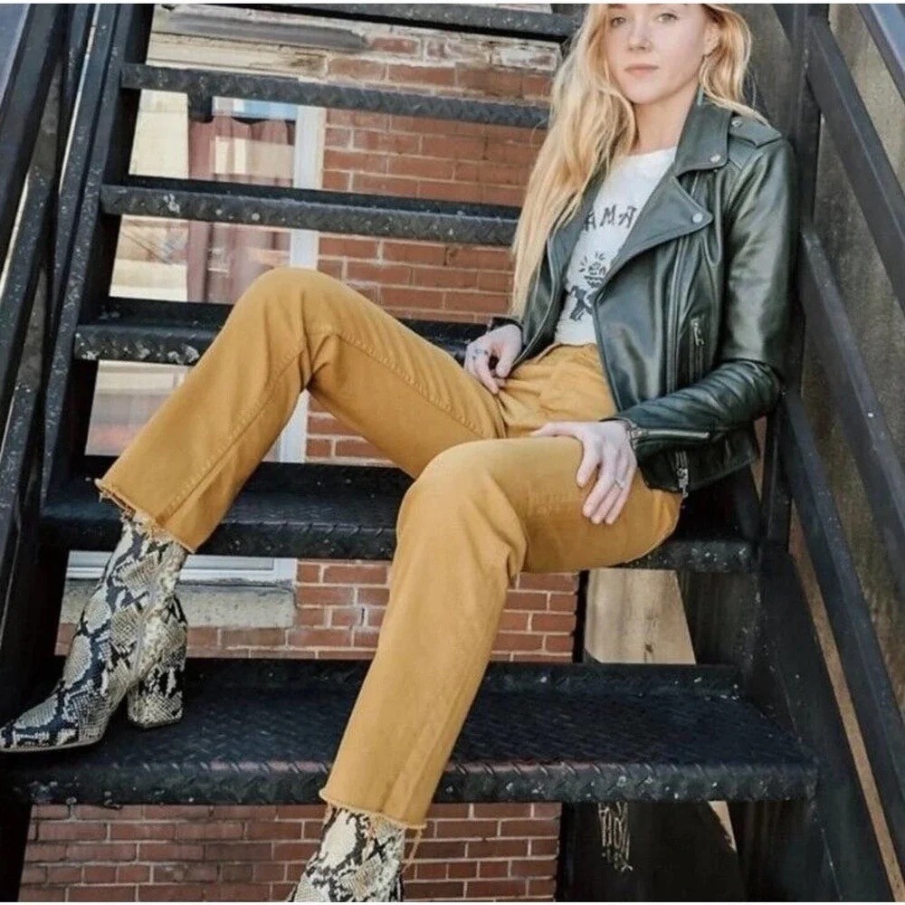 MOTHER The Tomcat Ankle Fray Play Date Buckthorn Western Desert Boho Cowgirl 26